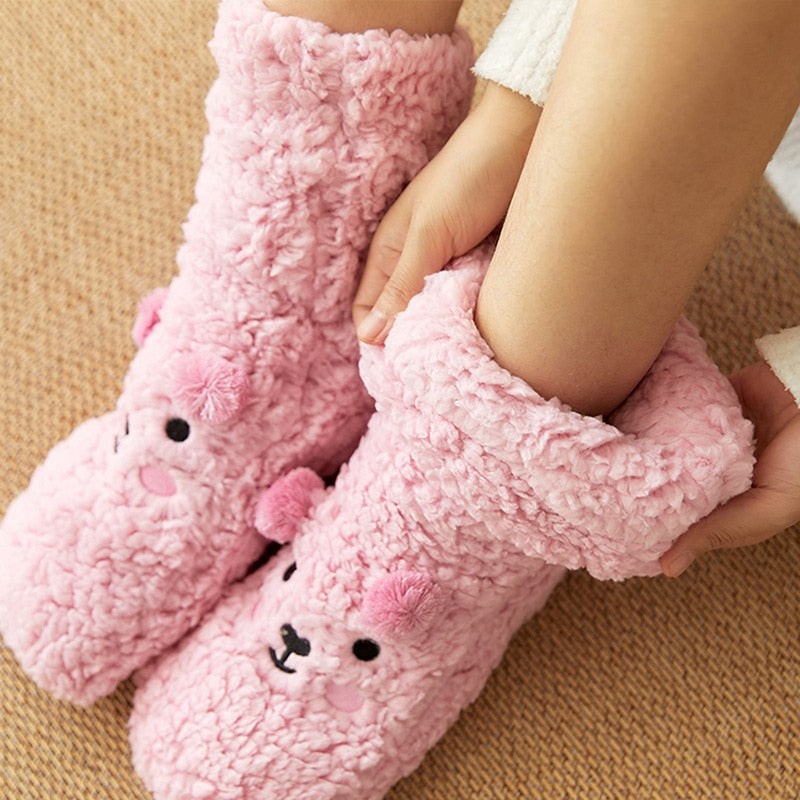 HugFeet - Thick Bear Velvet Sleep Socks [Last Day Sale]