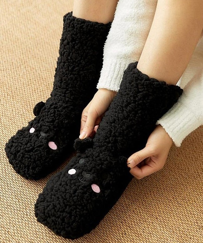 HugFeet - Thick Bear Velvet Sleep Socks [Last Day Sale]
