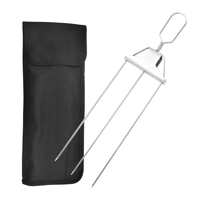 Buy One Get One Free | GrillSkewer™ - Semi-Automatic Stainless Steel Barbecue Fork [Last Day Sale]