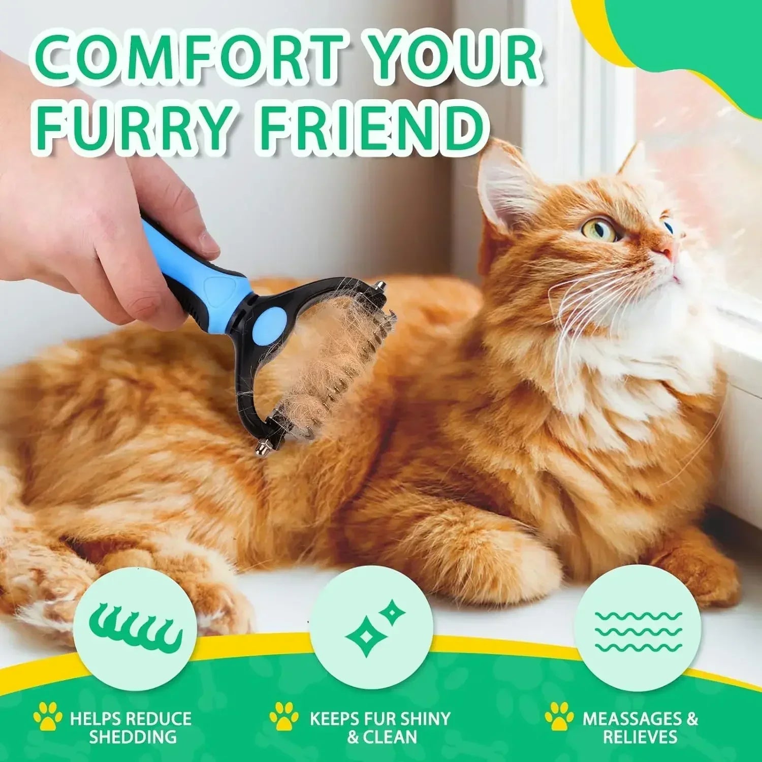 FurShine - Pet-Safe Dematting Comb [Last Day Sale]