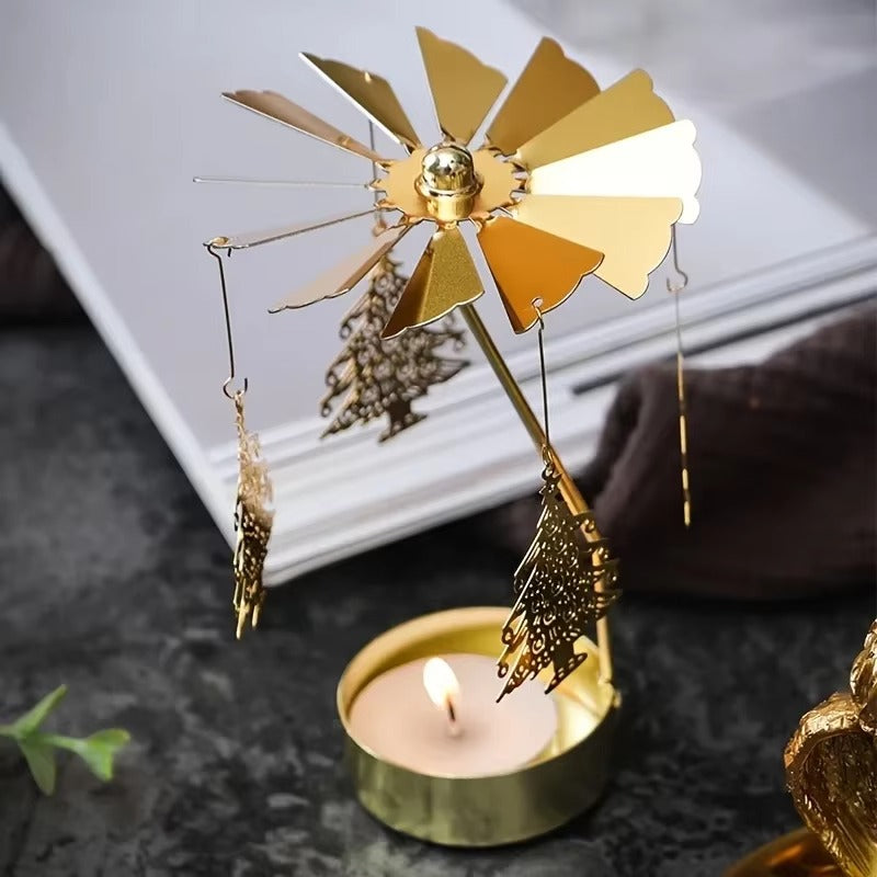 Buy One Get One Free | SnowSpin - Rotating Candle Holder for Christmas [Last Day Sale]