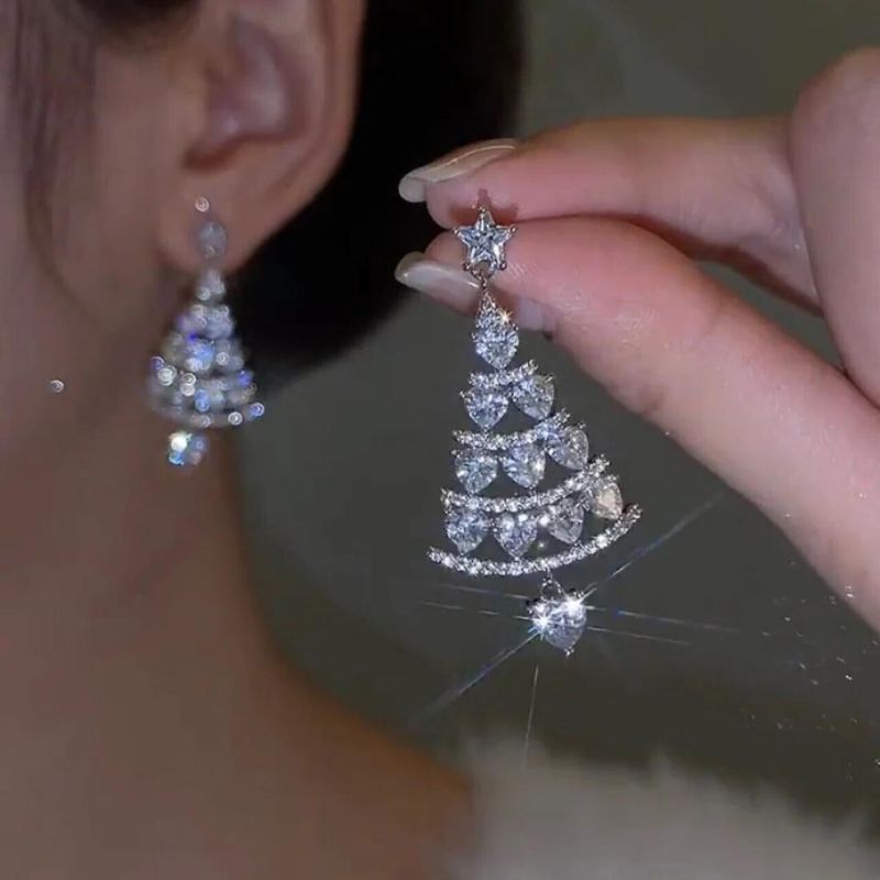 50% OFF | SparklingPine™ - Christmas Tree 925 Silver Earrings [Last Day Sale] 