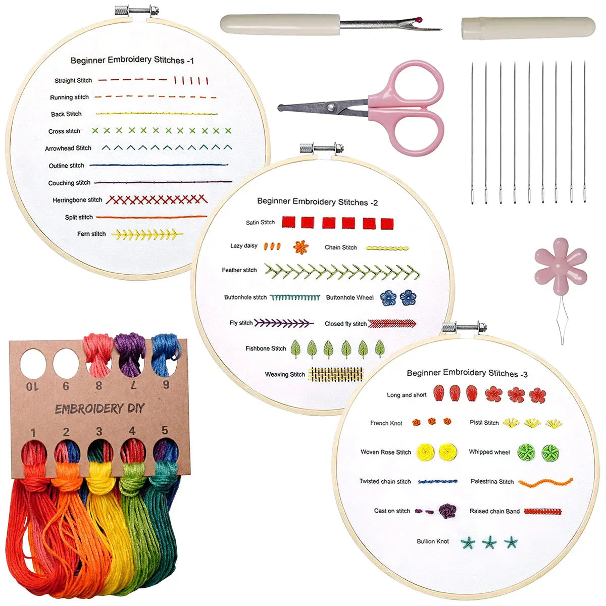 50% OFF | SewNurture - Embroidery Stitch Practice Kit [Last Day Sale]