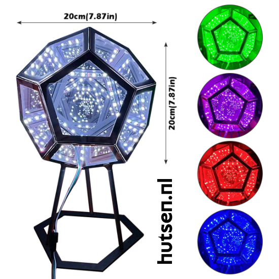 CosmoGlow - Futuristic dodecahedron lamp with depth effect