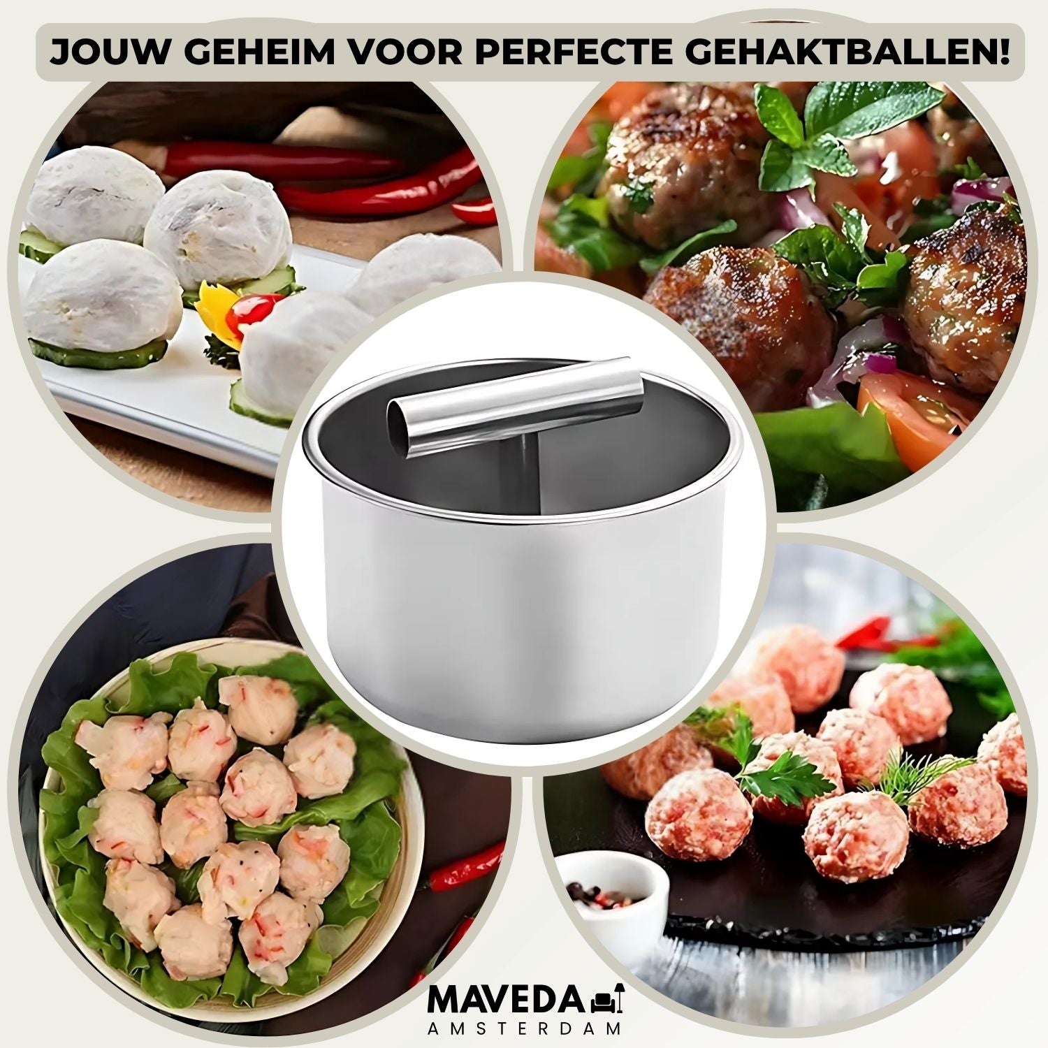 MeatShaper™ - Stainless Steel Meatball Mold for the Kitchen