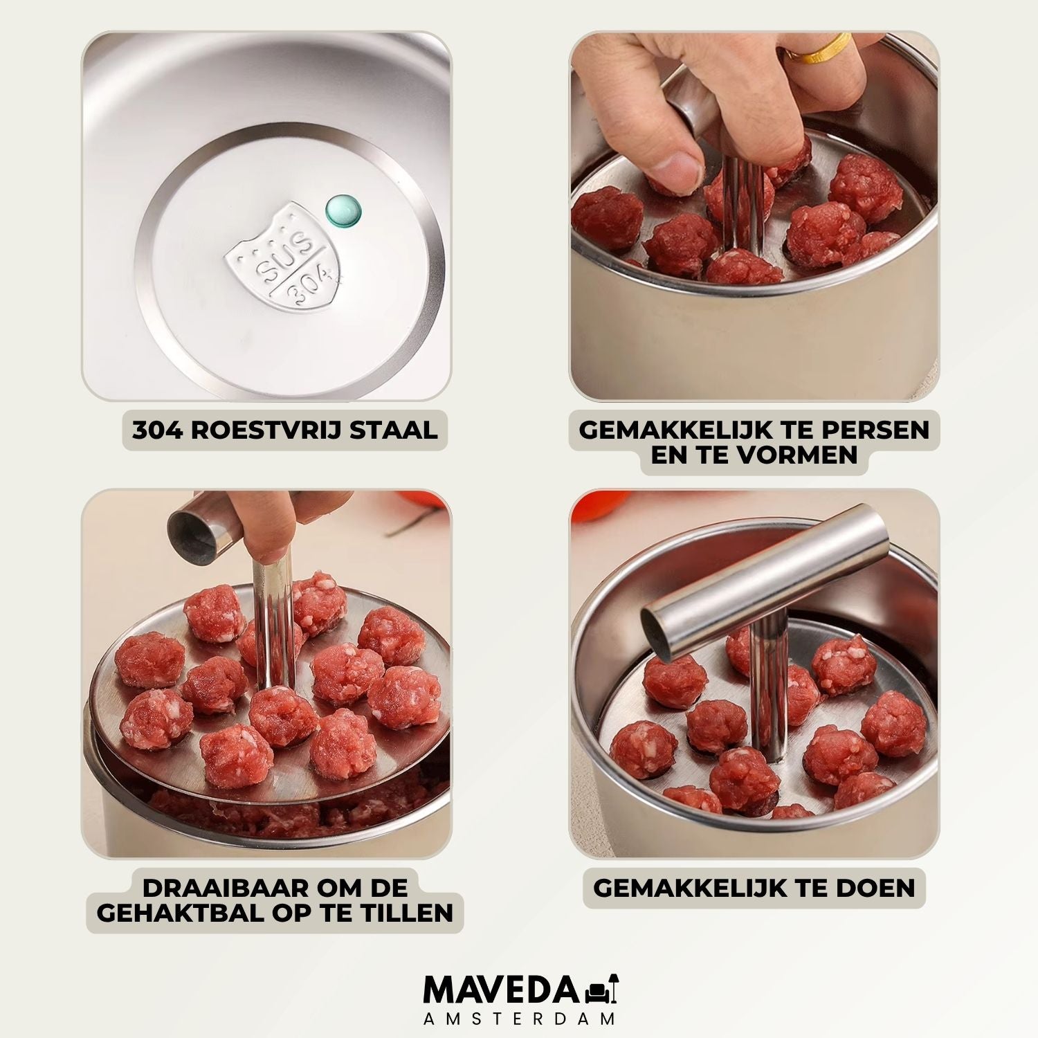 MeatShaper™ - Stainless Steel Meatball Mold for the Kitchen
