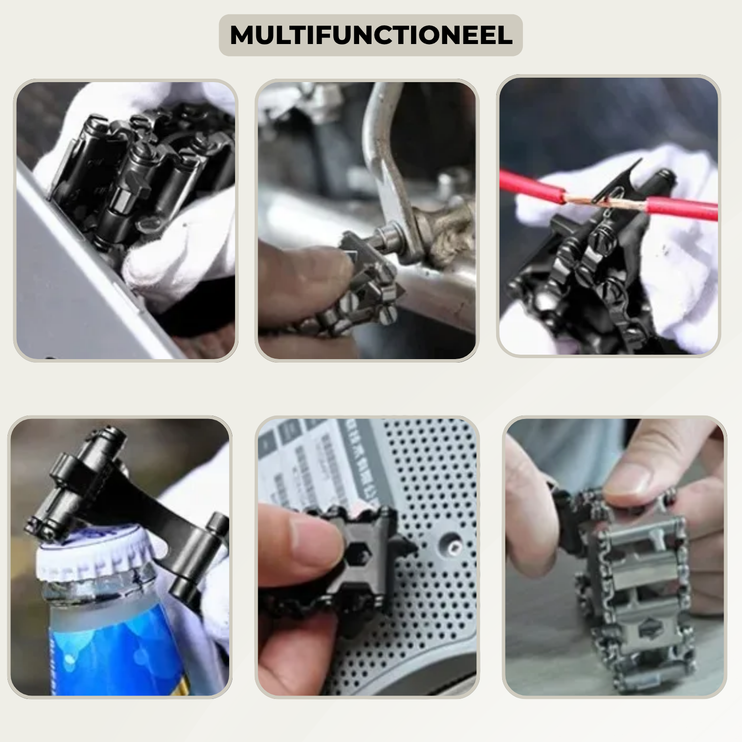 TactiBand - 29-in-1 multi-tool wristband for adventure and everyday use