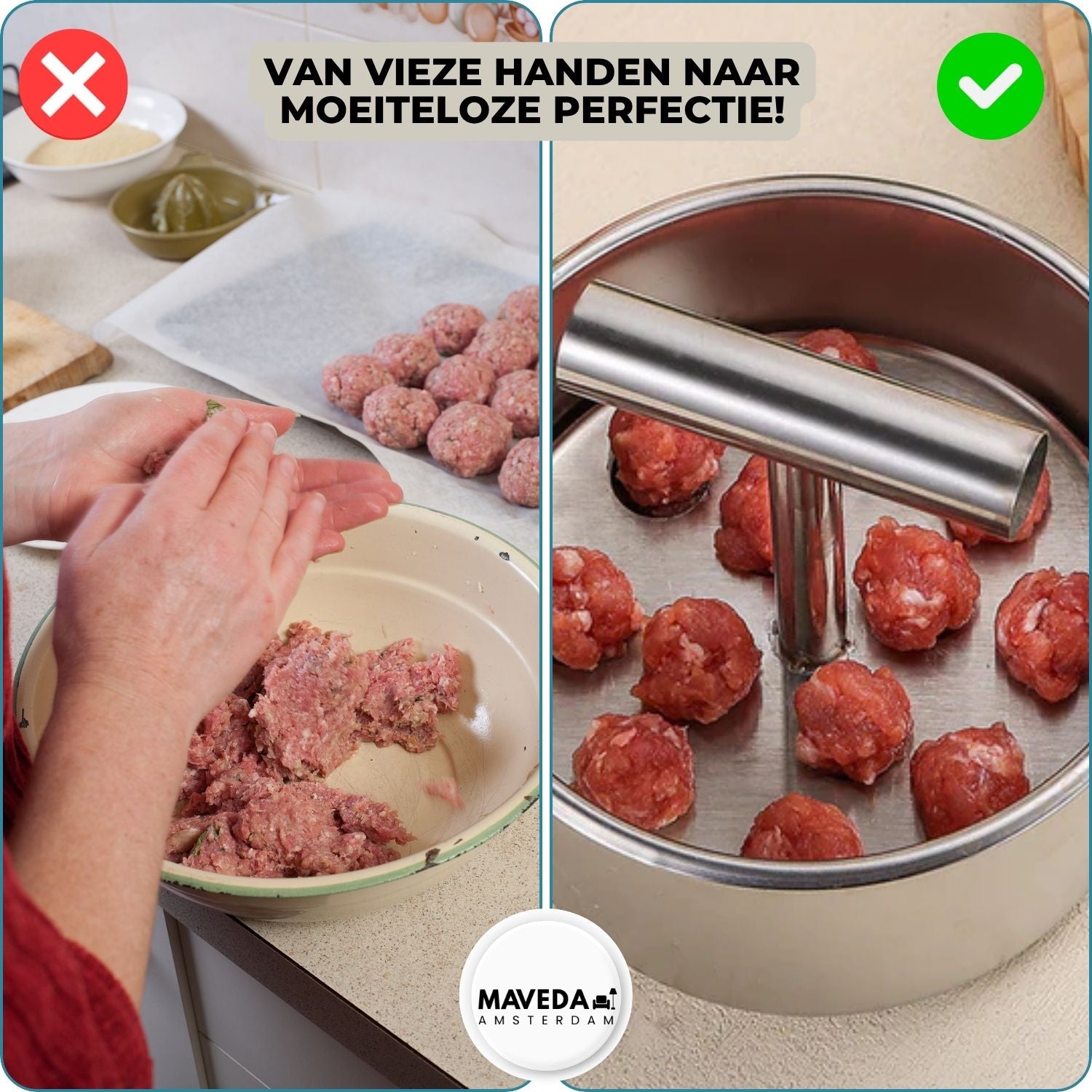 MeatShaper™ - Stainless Steel Meatball Mold for the Kitchen