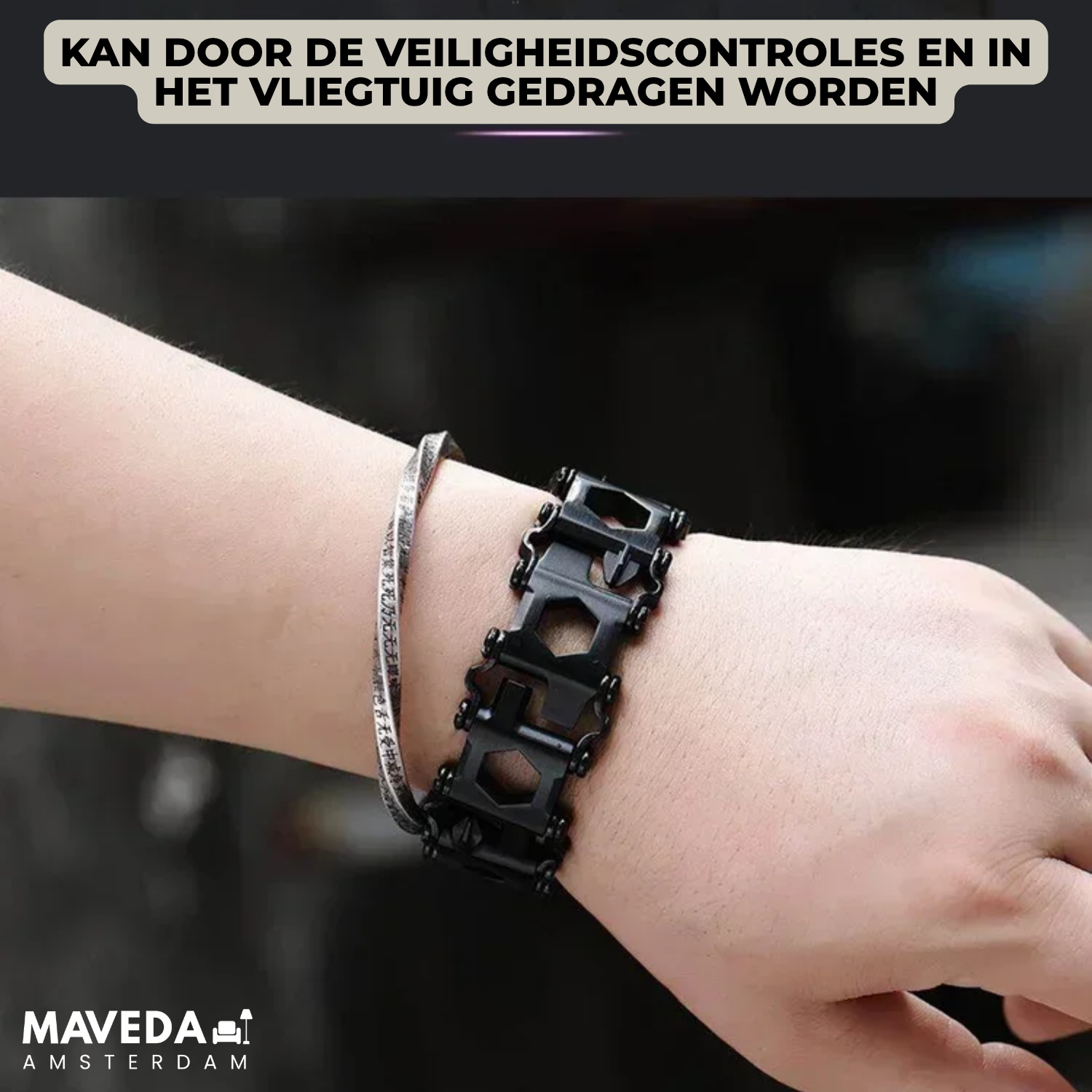 TactiBand - 29-in-1 multi-tool wristband for adventure and everyday use