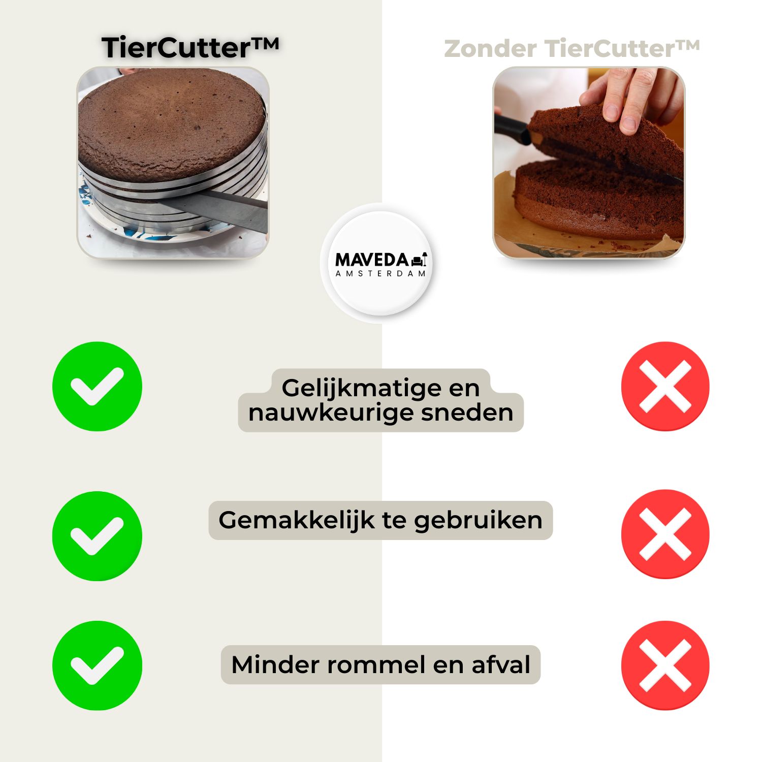 TierCutter™ - Adjustable stainless steel cake cutter