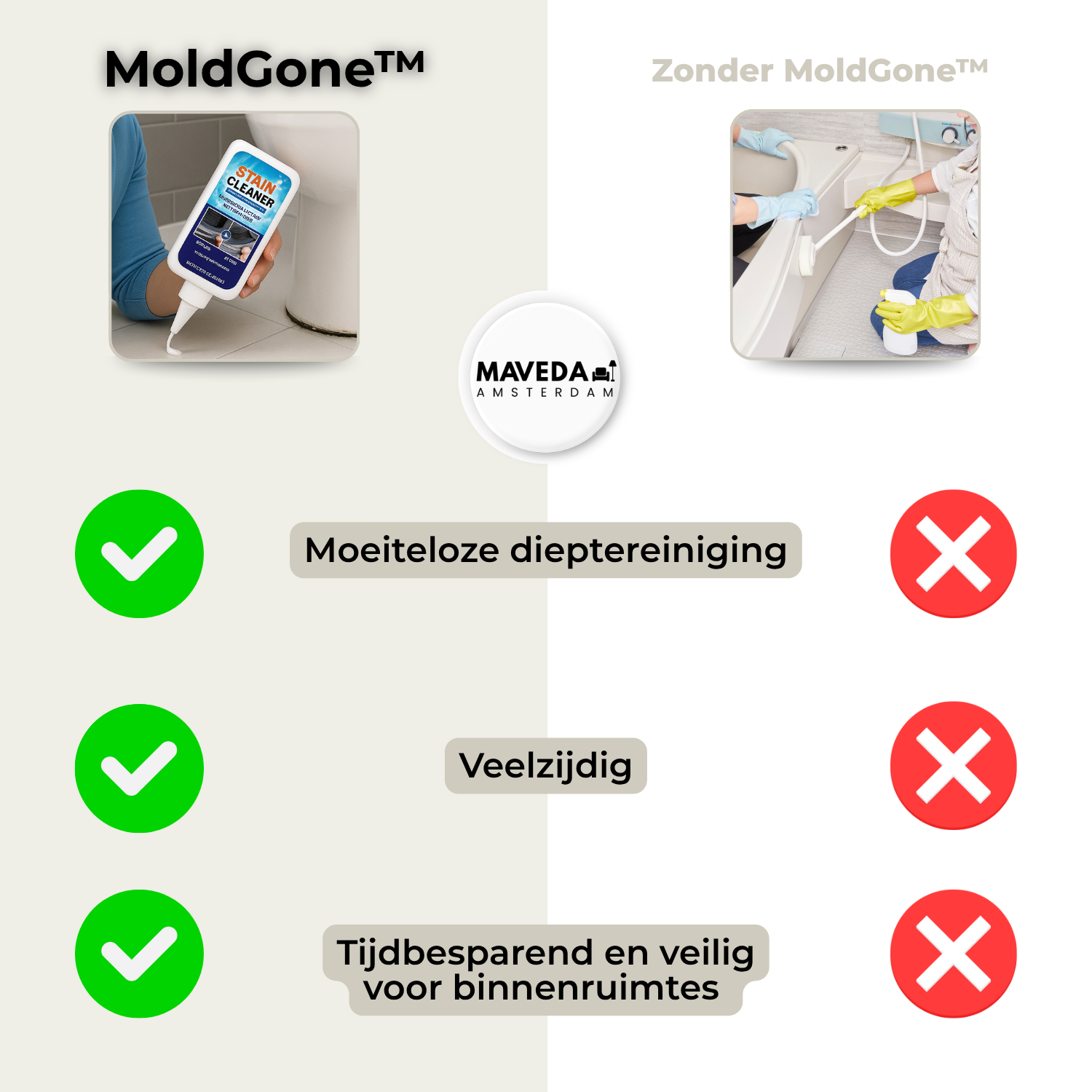 MoldGone™ - Removes mold without scrubbing