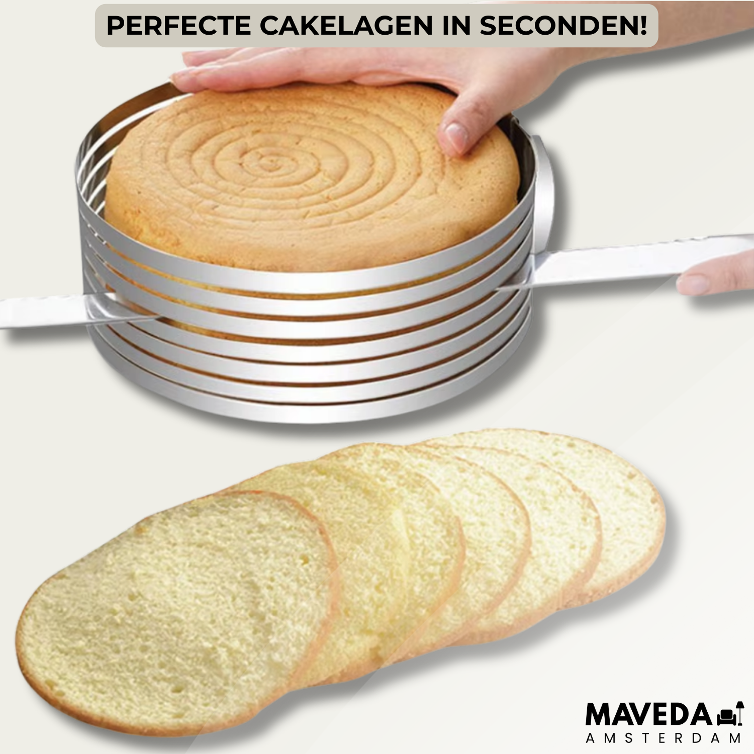TierCutter™ - Adjustable stainless steel cake cutter