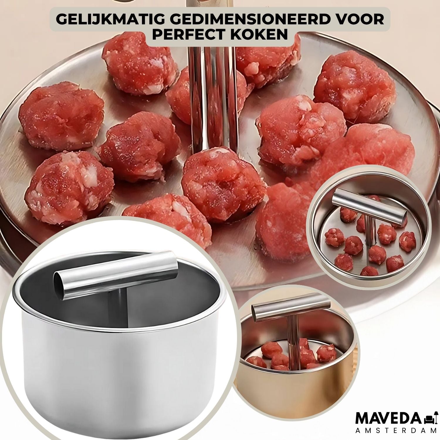 MeatShaper™ - Stainless Steel Meatball Mold for the Kitchen