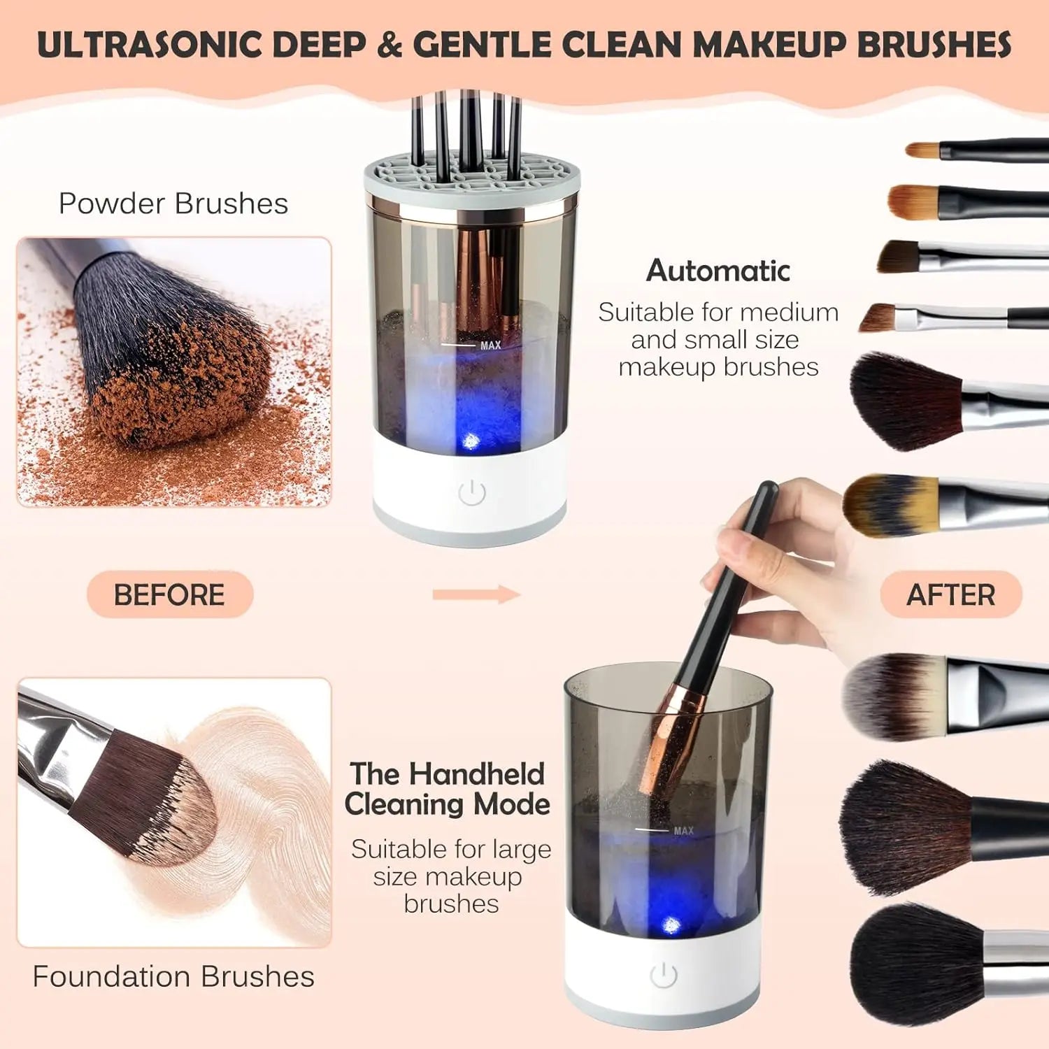 BrushBliss - Automatic Makeup Brush Cleaner [Last Day Sale] 