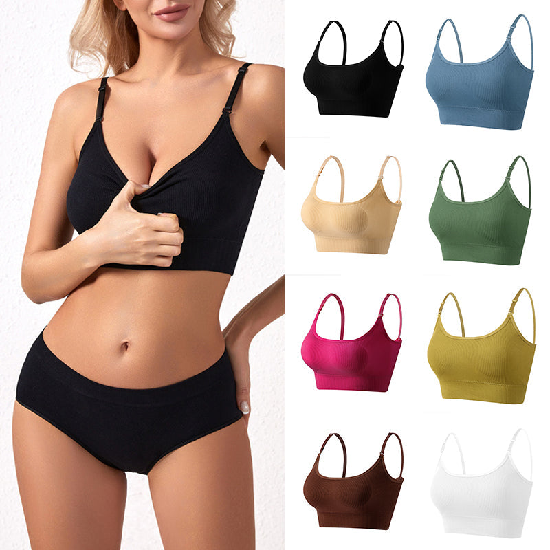 Buy One Get One Free | FirmBra - Firm, Ribbed, Wireless Bra with Adjustable Straps [Last Day Sale] 