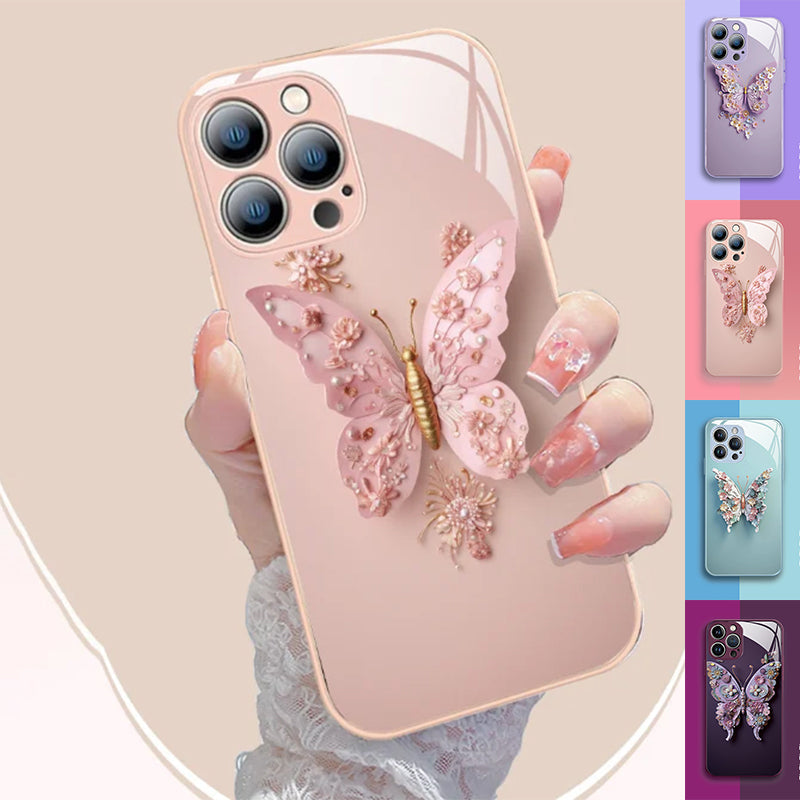 50% OFF | ButterflyCase™ - Flat glass cover with 3D butterfly motif [Last day of sale]