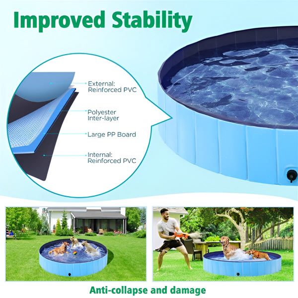 FoldiPool - The foldable pool oasis for pets &amp; kids!