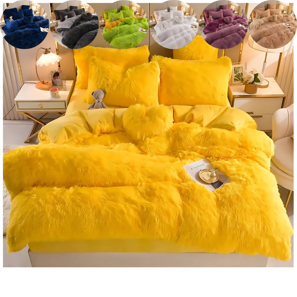 FluffyBliss™ - 5-piece teddy fleece bedding set with a free heart pillow! [Last day sale] 