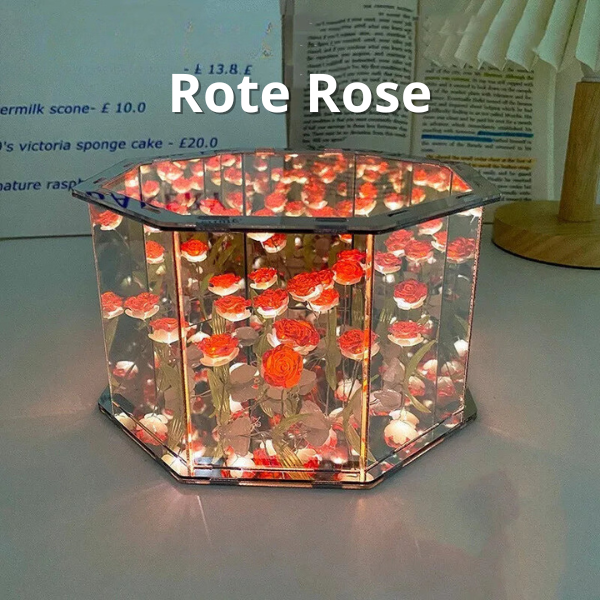 LumiFlora - Handmade cube lamp with flowers