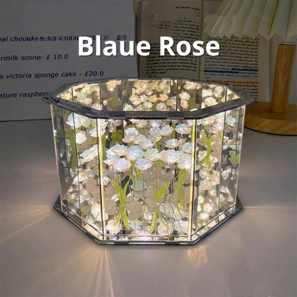 LumiFlora - Handmade cube lamp with flowers