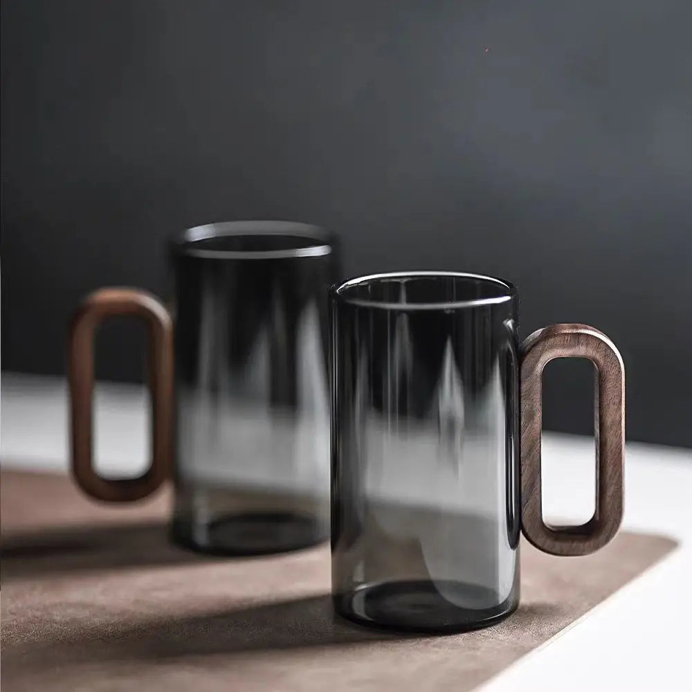 WoodsyMug - Borosilicate glass with wooden handle [Last day sale]