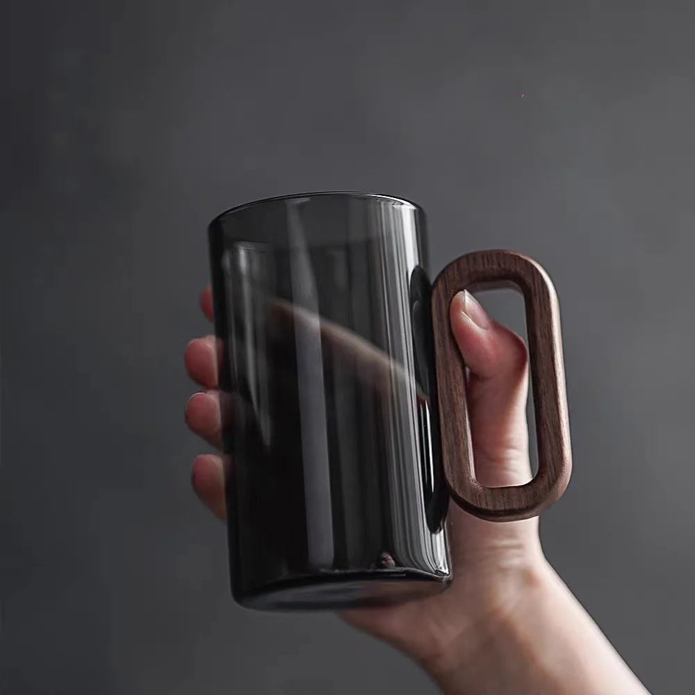 WoodsyMug - Borosilicate glass with wooden handle [Last day sale]