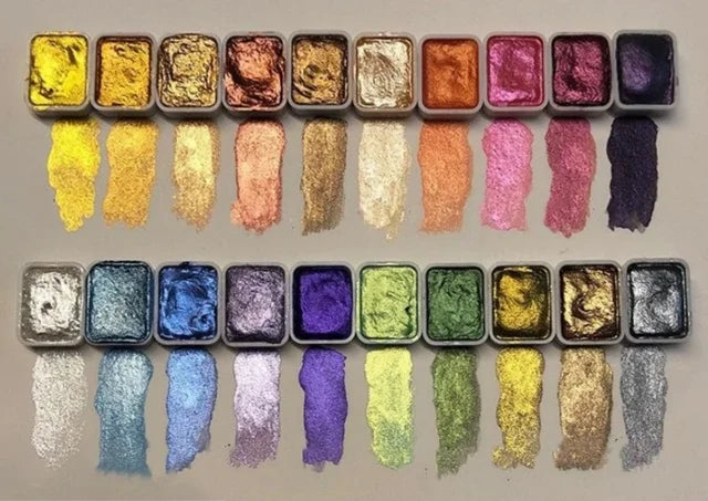 50% OFF - PearlScent™ NEW EDITION - Powder Mineral Pearl Pigment Watercolor Paint [Last Day Sale]