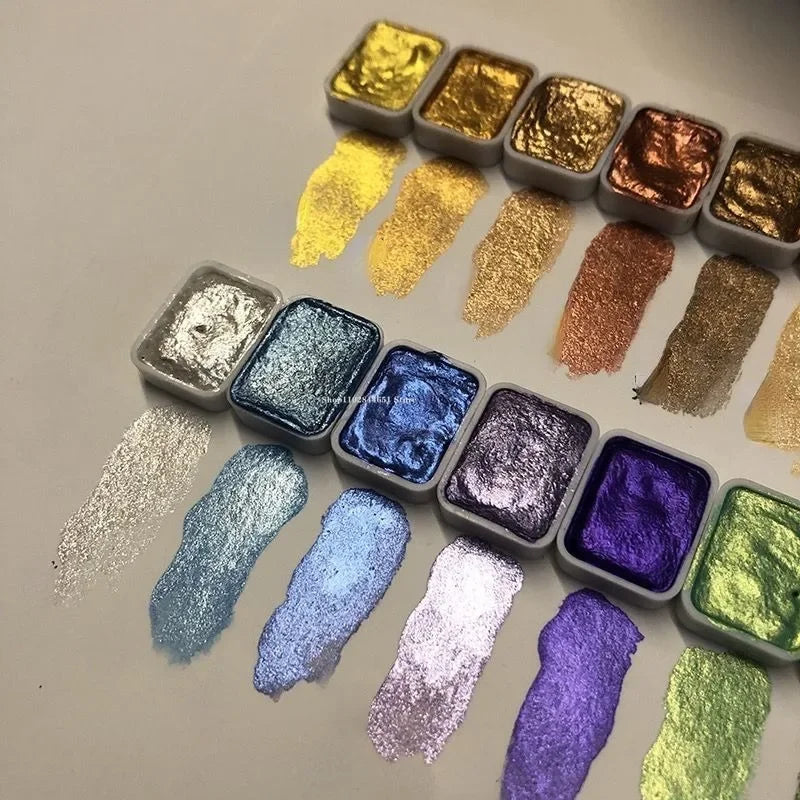 50% OFF - PearlScent™ NEW EDITION - Powder Mineral Pearl Pigment Watercolor Paint [Last Day Sale]