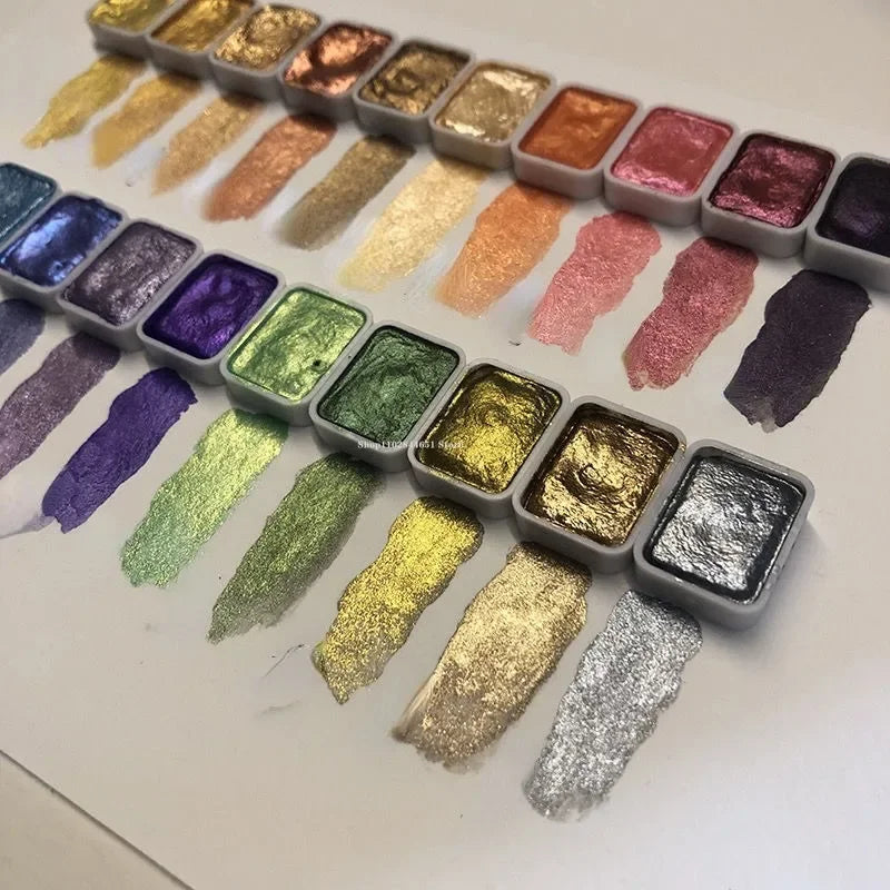 50% OFF - PearlScent™ NEW EDITION - Powder Mineral Pearl Pigment Watercolor Paint [Last Day Sale]