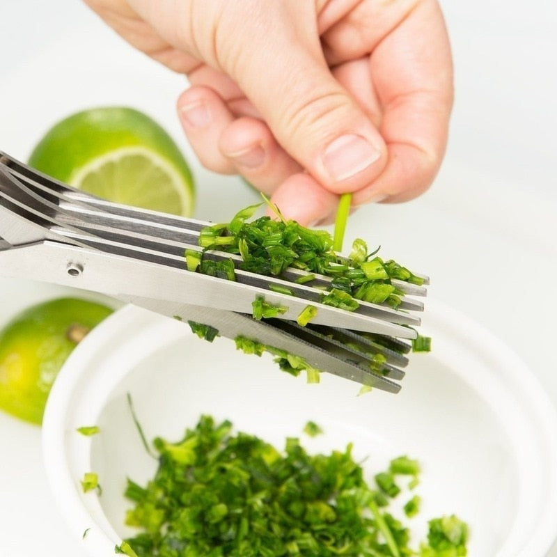 Buy 1+1 FREE | X-Cut™ - 5 Blades Kitchen Salad Scissors [Last Day Sale]
