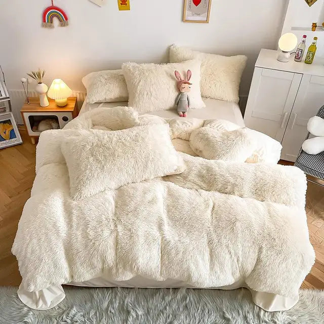 50% OFF | SoftCloud - Duvet Cover + 2Pc Pillowcases Fluffy Bedding Set [Last Day Sale]