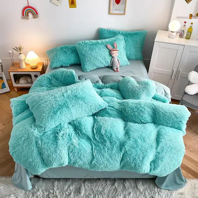 50% OFF | SoftCloud - Duvet Cover + 2Pc Pillowcases Fluffy Bedding Set [Last Day Sale]