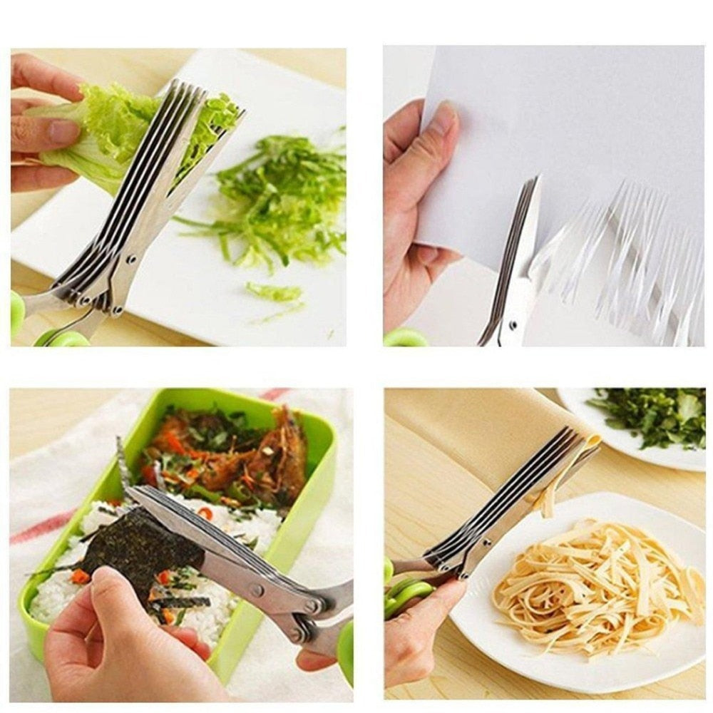 Buy 1+1 FREE | X-Cut™ - 5 Blades Kitchen Salad Scissors [Last Day Sale]