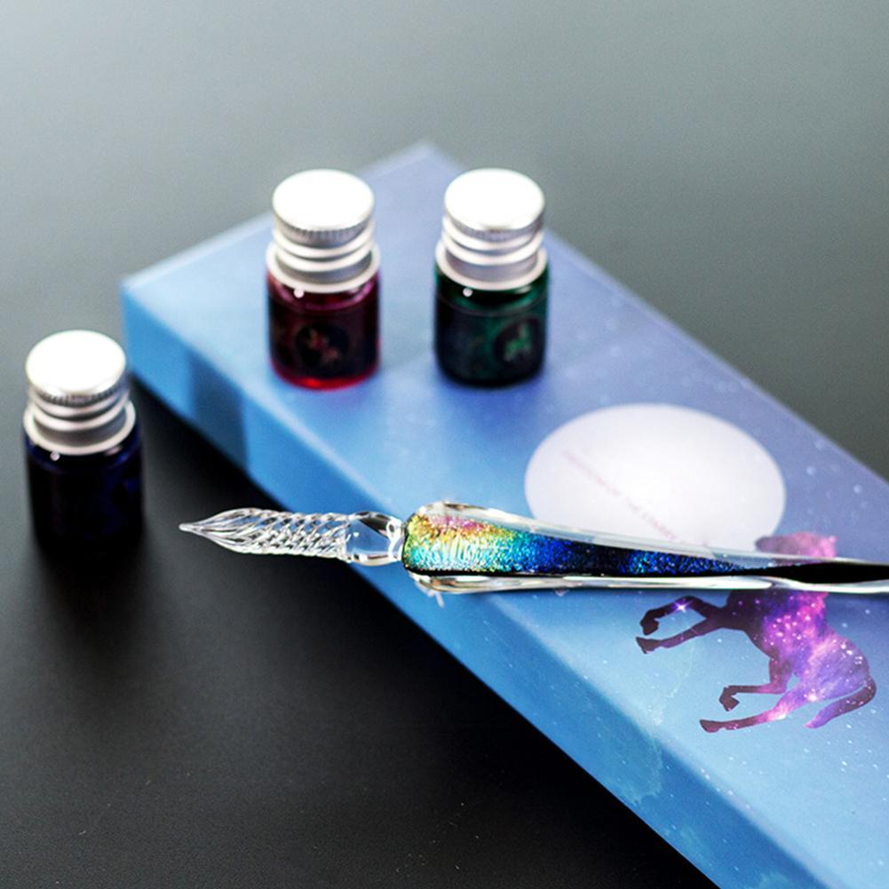 PrismWriter - Handmade Crystal Calligraphy Pencil &amp; Colors Set