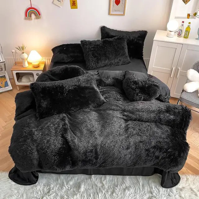 50% OFF | SoftCloud - Duvet Cover + 2Pc Pillowcases Fluffy Bedding Set [Last Day Sale]
