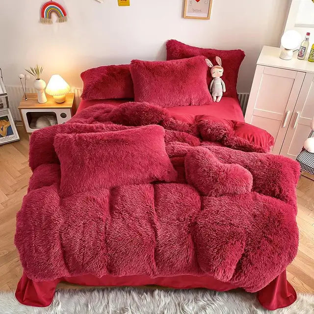 50% OFF | SoftCloud - Duvet Cover + 2Pc Pillowcases Fluffy Bedding Set [Last Day Sale]