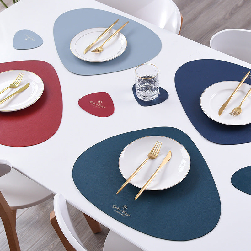 50% OFF | PrestigeMat - Elegant set of PU leather placemats and coasters [Last day of sale]
