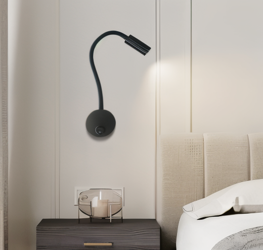 FlexiGlow - Stylish LED bedside lamp with flexible gooseneck