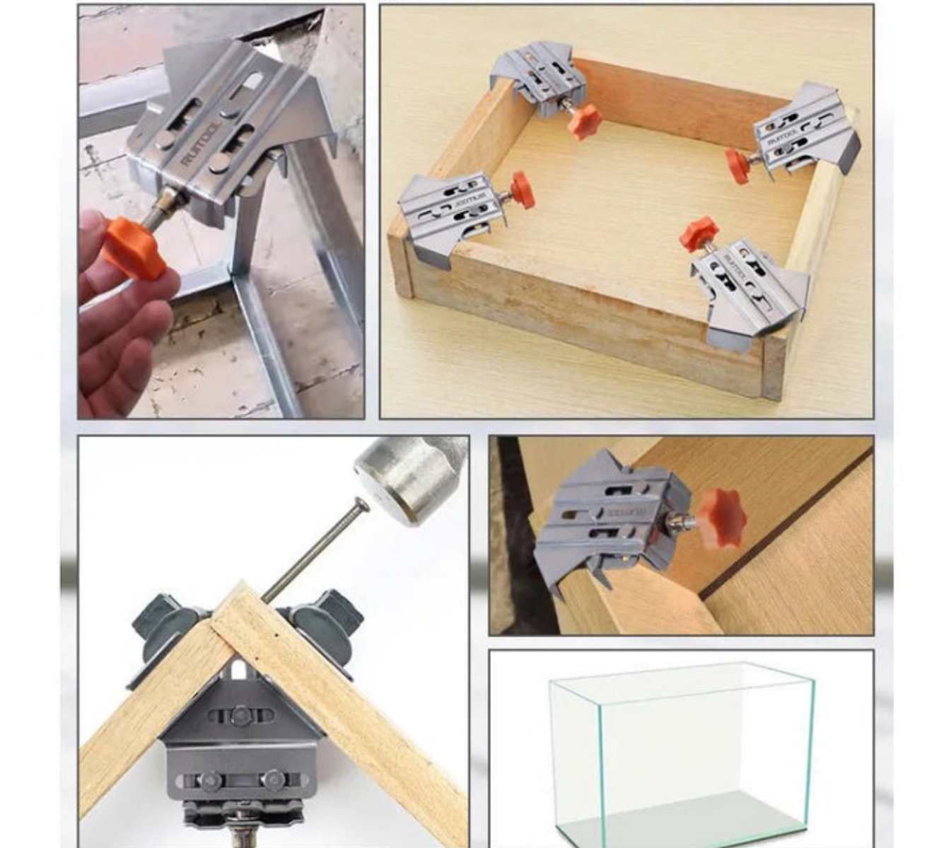 Buy 1+1 FREE | CornerClamps - 4-piece stainless steel right-angle clamp set