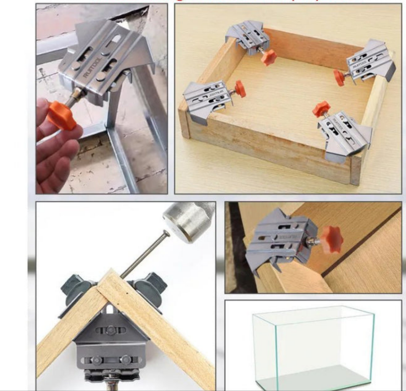 Buy 1+1 FREE | CornerClamps - 4-piece stainless steel right-angle clamp set