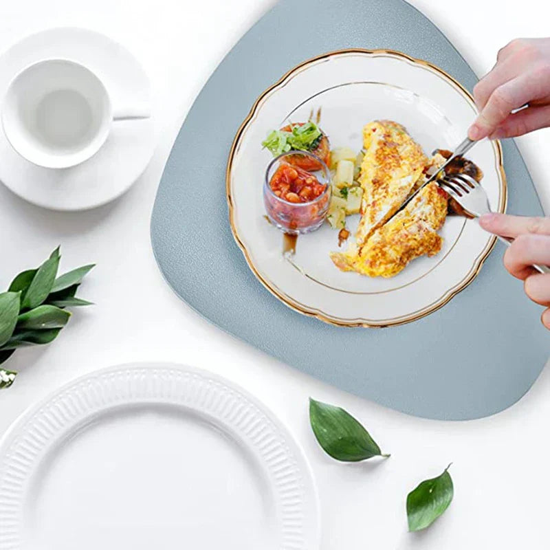50% OFF | PrestigeMat - Elegant set of PU leather placemats and coasters [Last day of sale]