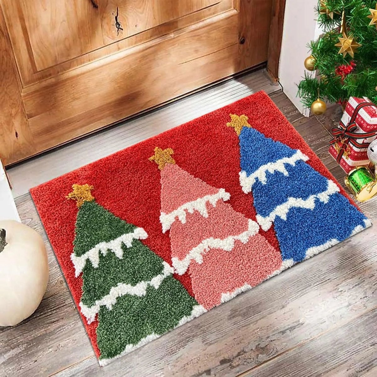Kerstdeurmat | Feestelijk kerstmotief | Antislip & weerbestendig