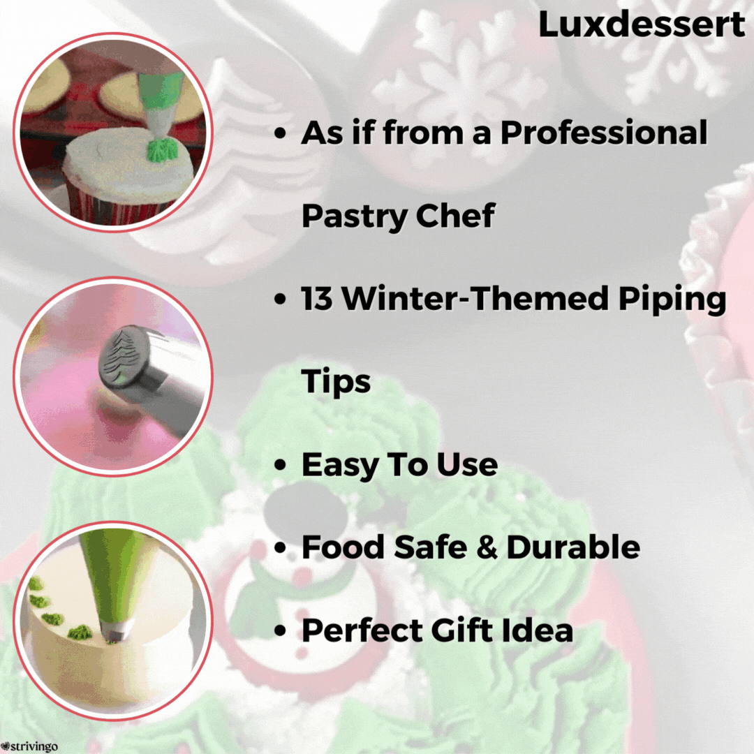 DecoBake - Set of 13 piping tips, bake like a pro with ease [last day sale]
