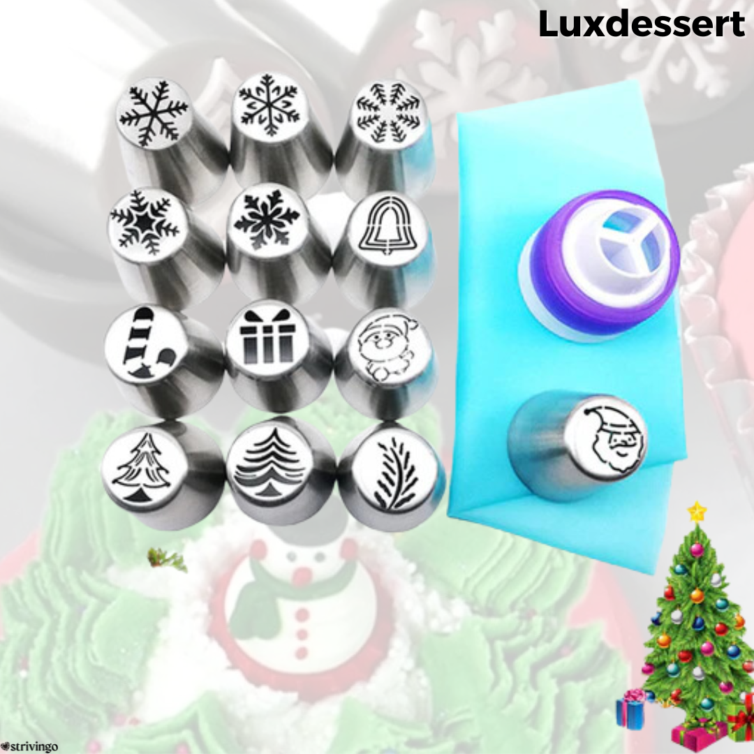 DecoBake - Set of 13 piping tips, bake like a pro with ease [last day sale]