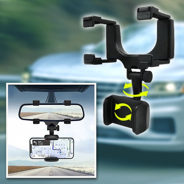 ViewGrip 360 - The mobile phone holder in the rearview mirror for a safe view and a firm grip!