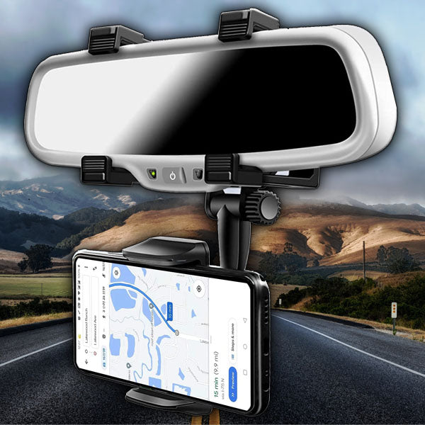 ViewGrip 360 - The mobile phone holder in the rearview mirror for a safe view and a firm grip!