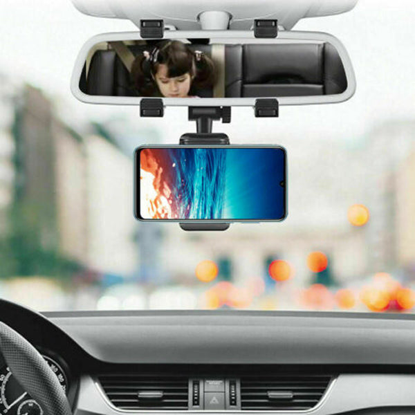 ViewGrip 360 - The mobile phone holder in the rearview mirror for a safe view and a firm grip!