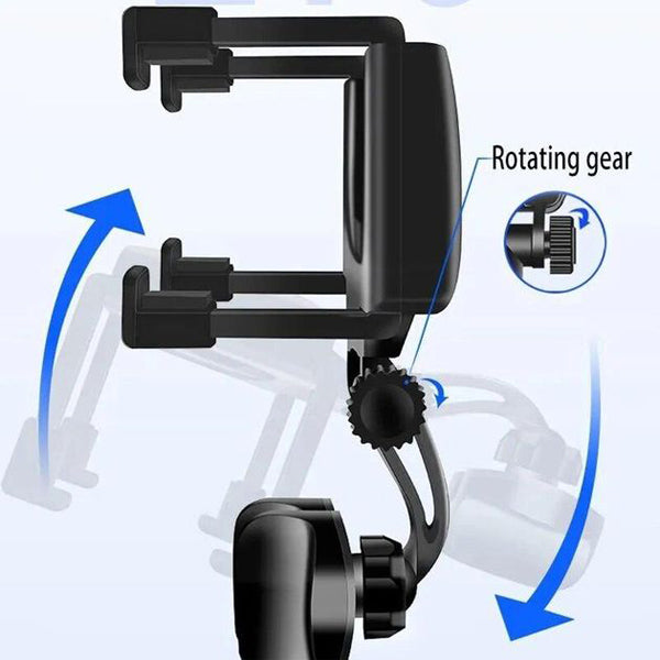 ViewGrip 360 - The mobile phone holder in the rearview mirror for a safe view and a firm grip!