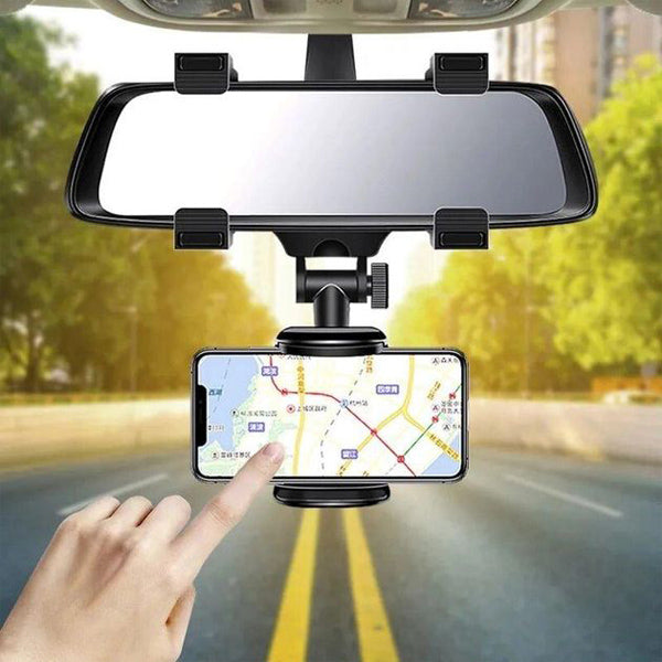 ViewGrip 360 - The mobile phone holder in the rearview mirror for a safe view and a firm grip!