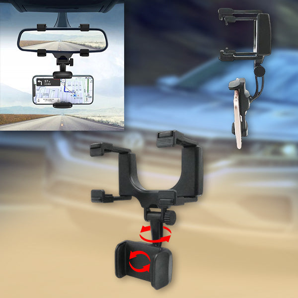 ViewGrip 360 - The mobile phone holder in the rearview mirror for a safe view and a firm grip!
